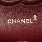 Chanel Shoulder Bag Quilted Double Flap Black Lambskin Chain — view 4