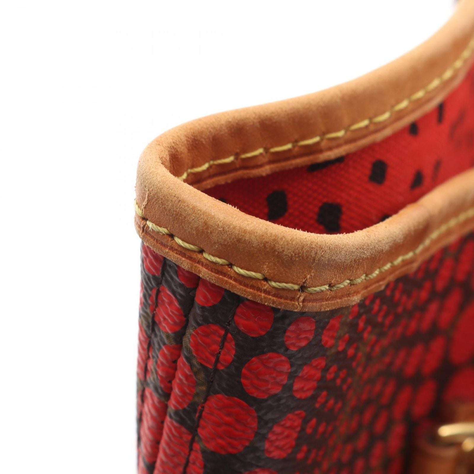 Louis Vuitton Tote Bag Neverfull MM Monogram Wave Rouge Yayoi Kusama Leather — view 8