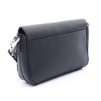 Prada Shoulder Bag Triangle Logo Black Saffiano Leather — view 2