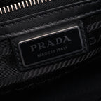 Prada Shoulder Bag Triangle Logo Black Saffiano Leather — view 4
