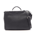 Fendi Business Bag Peekaboo Selleria Black Leather Fit Monster 2-Way