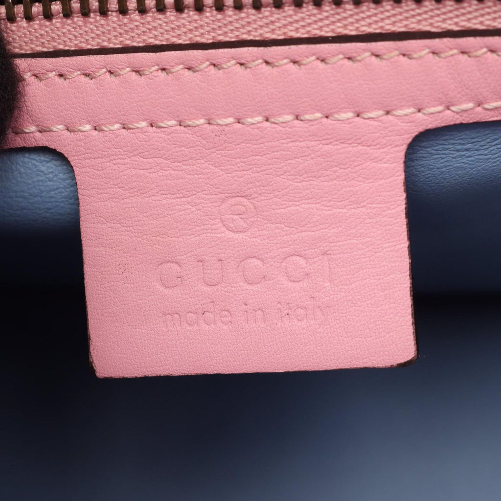 Gucci Handbag Queen Mar Galet 2-Way Pink Black Multi Exotic Leather Small — view 4