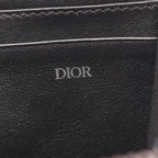 Dior Shoulder Bag Strap Zip Pouch Oblique Ivory Navy Black Canvas Leather — view 5