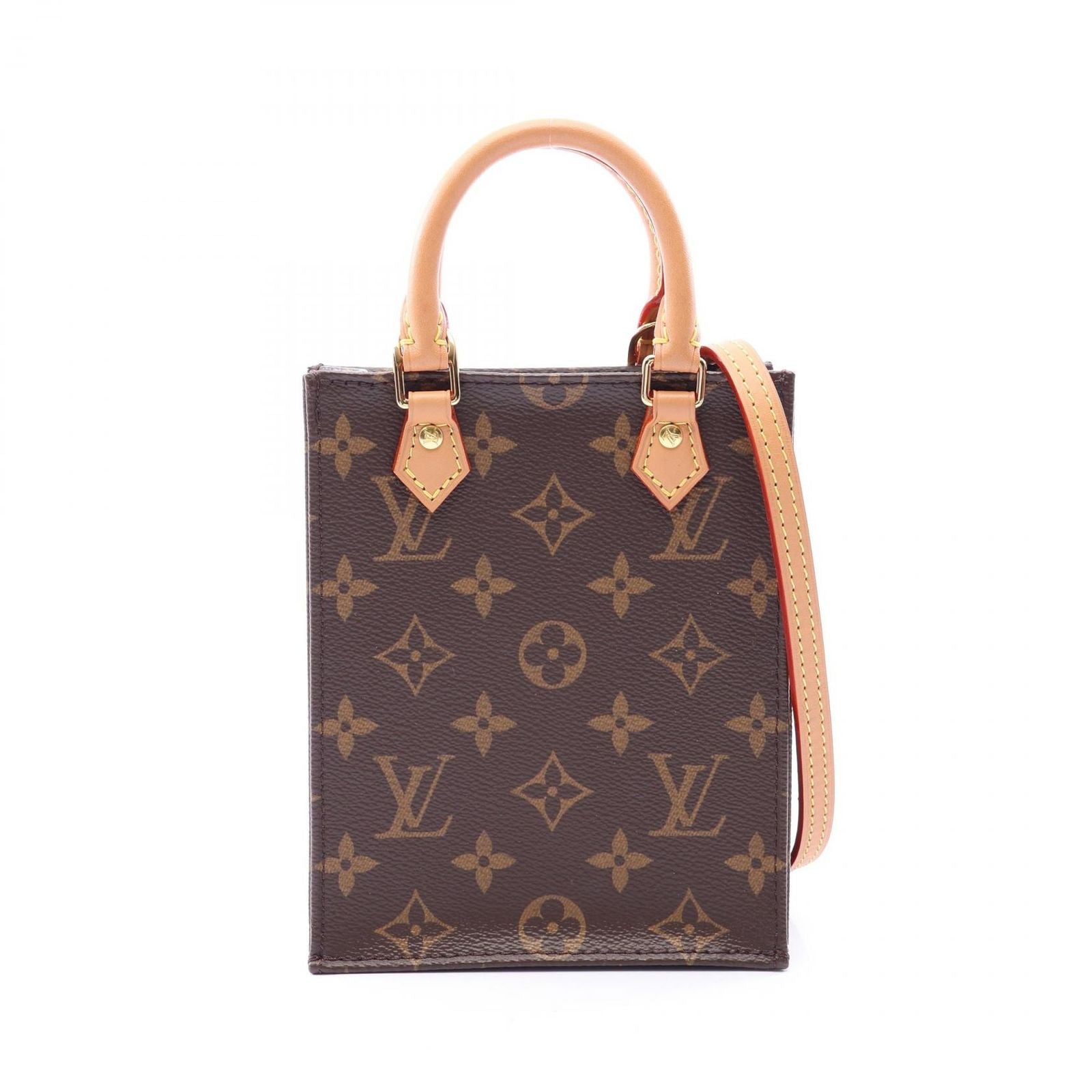 Louis Vuitton Handbag Sac Plat Leather Petite