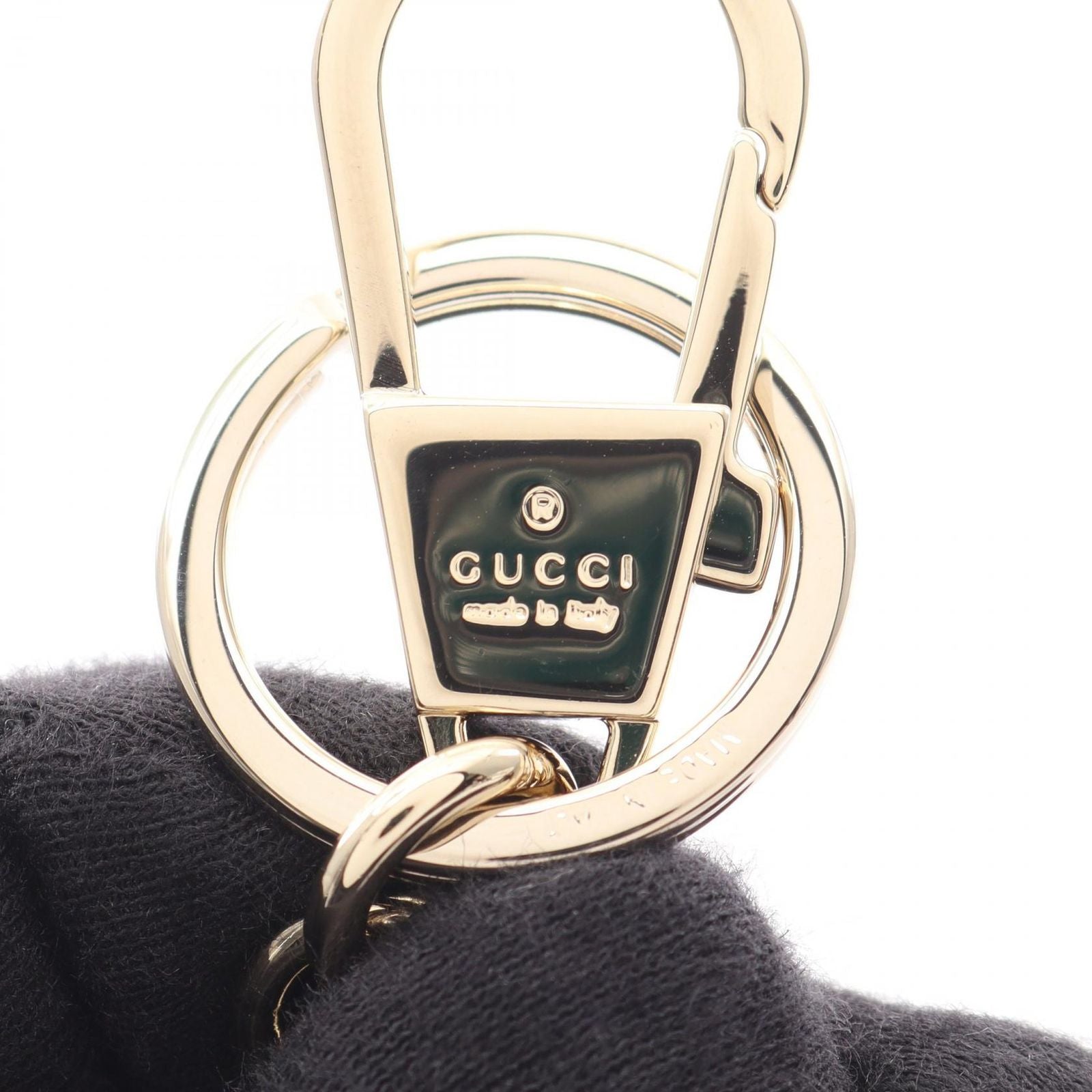 Gucci Key Holder Yuko Higuchi GG Supreme Boris Beige Brown Multi Leather Charm — view 3