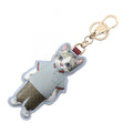 Gucci Key Holder Yuko Higuchi GG Supreme Boris Beige Brown Multi Leather Charm