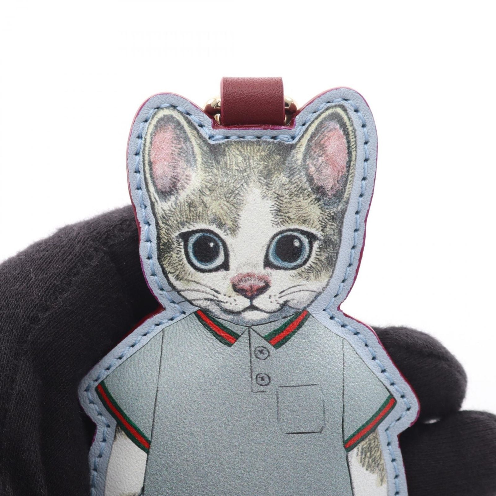 Gucci Key Holder Yuko Higuchi GG Supreme Boris Beige Brown Multi Leather Charm — view 6