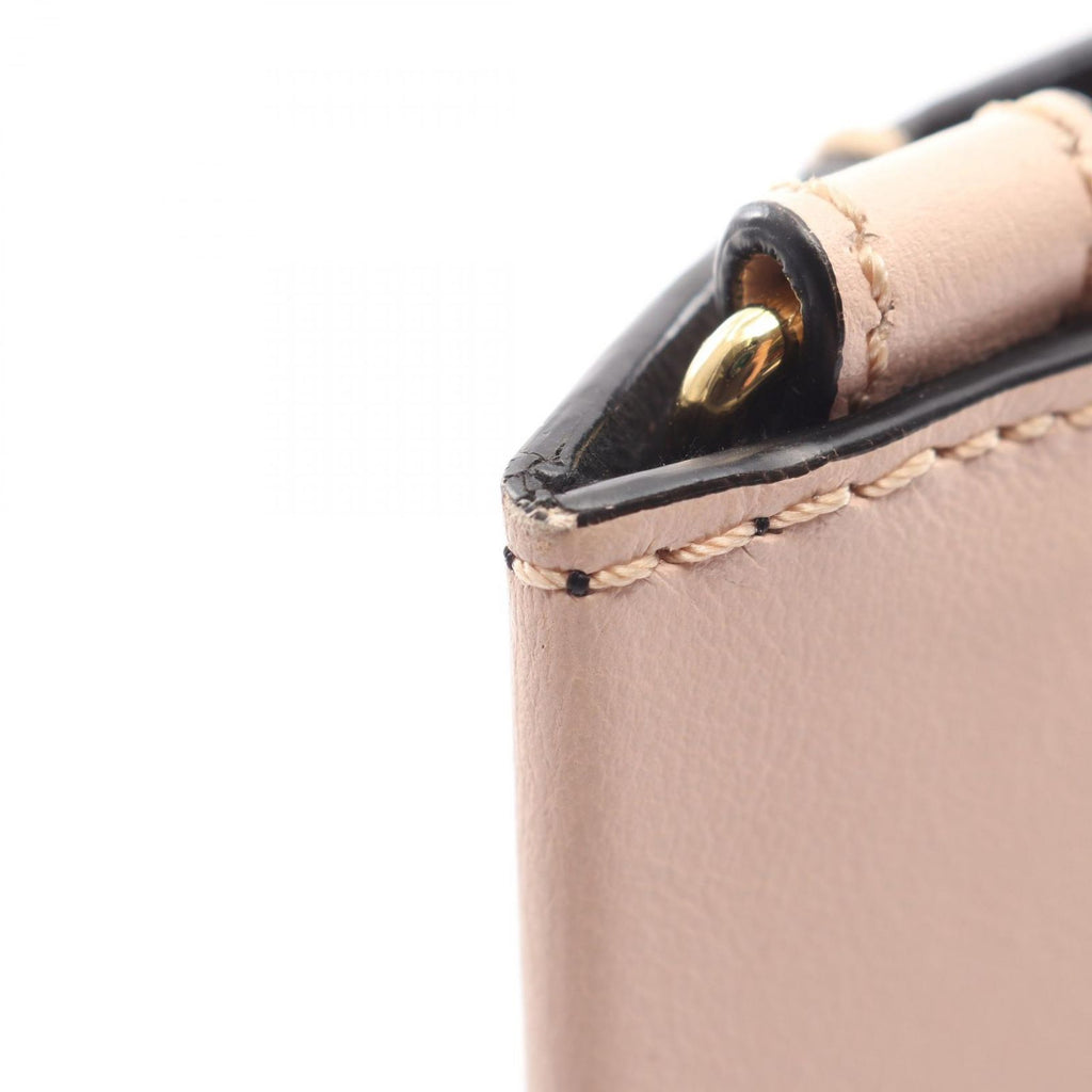 Fendi Handbag Shopping Bag Small Light Pink Black Leather Pack — view 5