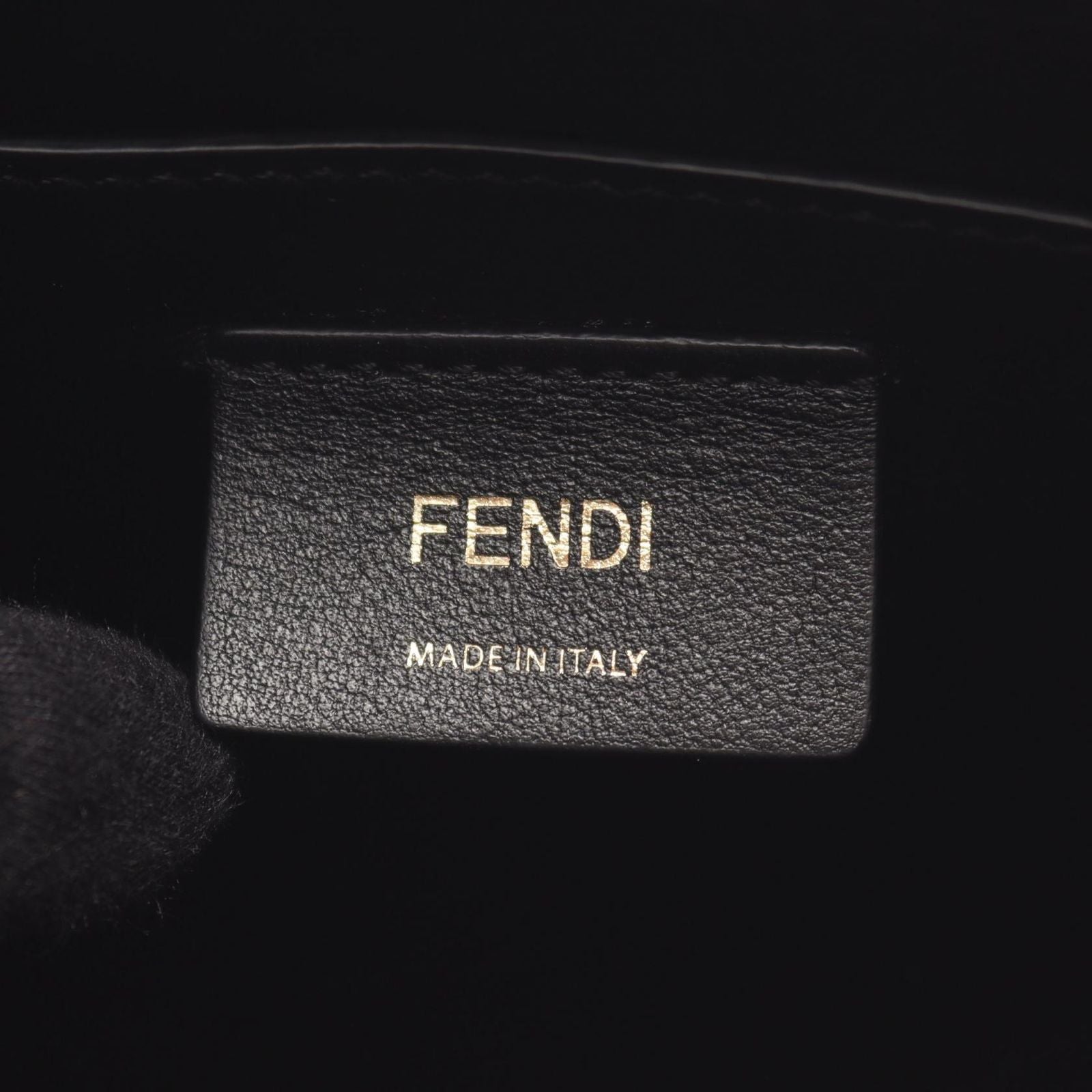 Fendi Handbag Shopping Bag Small Light Pink Black Leather Pack — view 4