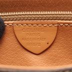 Celine Shoulder Bag Macadam Dark Brown Camel Leather — view 4