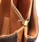 Celine Shoulder Bag Macadam Dark Brown Camel Leather — view 5
