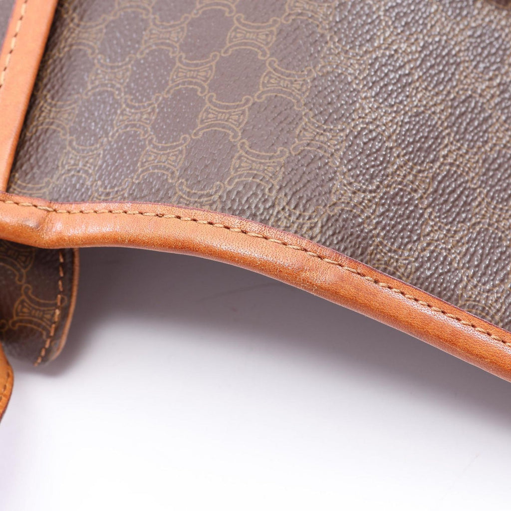 Celine Shoulder Bag Macadam Brown Dark Leather — view 6