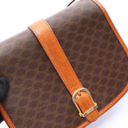 Celine Shoulder Bag Macadam Brown Dark Leather — view 7