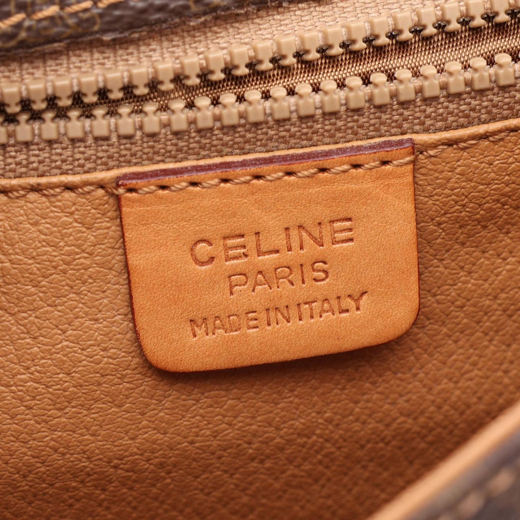 Celine Shoulder Bag Macadam Brown Dark Leather — view 4