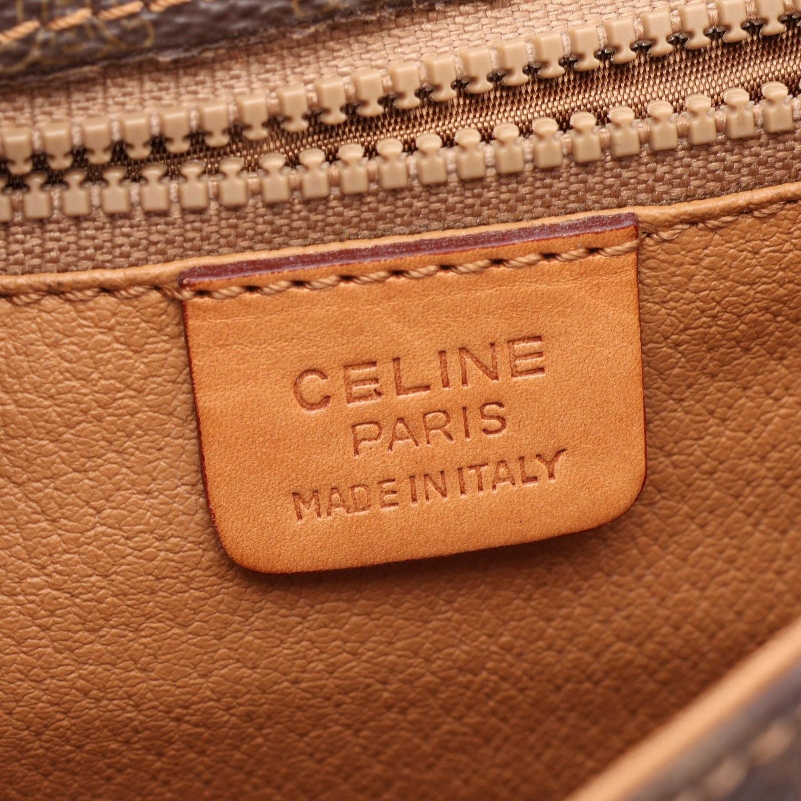 Celine Shoulder Bag Macadam Brown Dark Leather — view 4