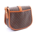 Celine Shoulder Bag Macadam Brown Dark Leather — view 2