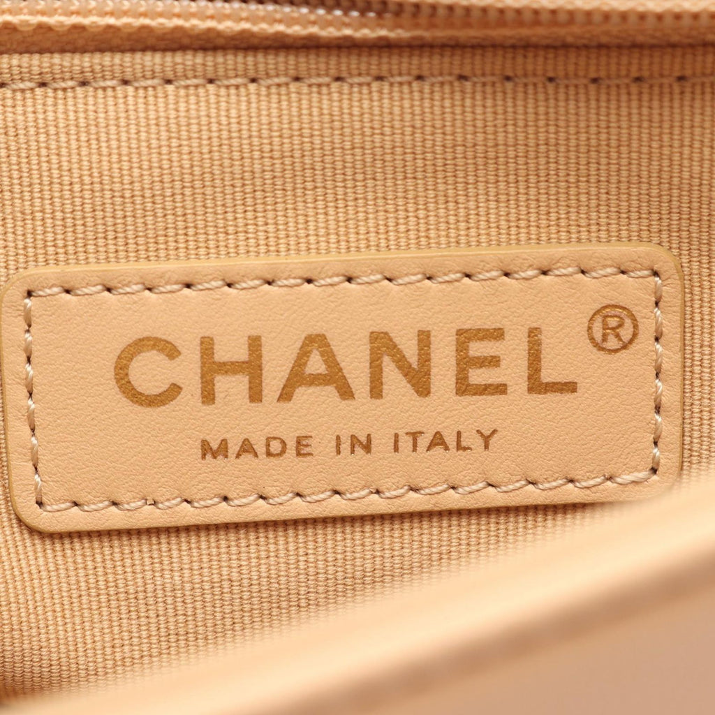 Chanel Shoulder Bag Quilted Beige Lambskin Full Flap Chain — view 4