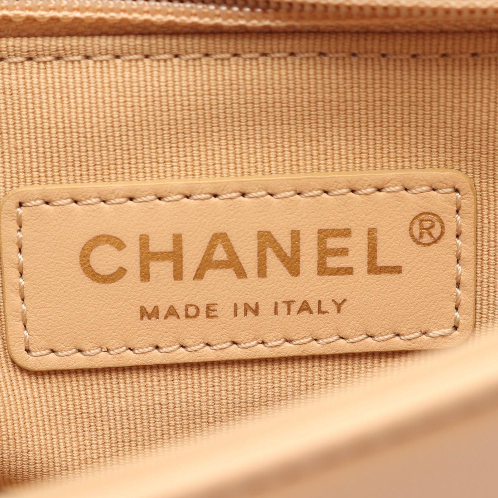 Chanel Shoulder Bag Quilted Beige Lambskin Full Flap Chain — view 4