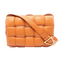 Bottega Veneta Shoulder Bag Padette Cassette Intrecciato Orange Leather Padet