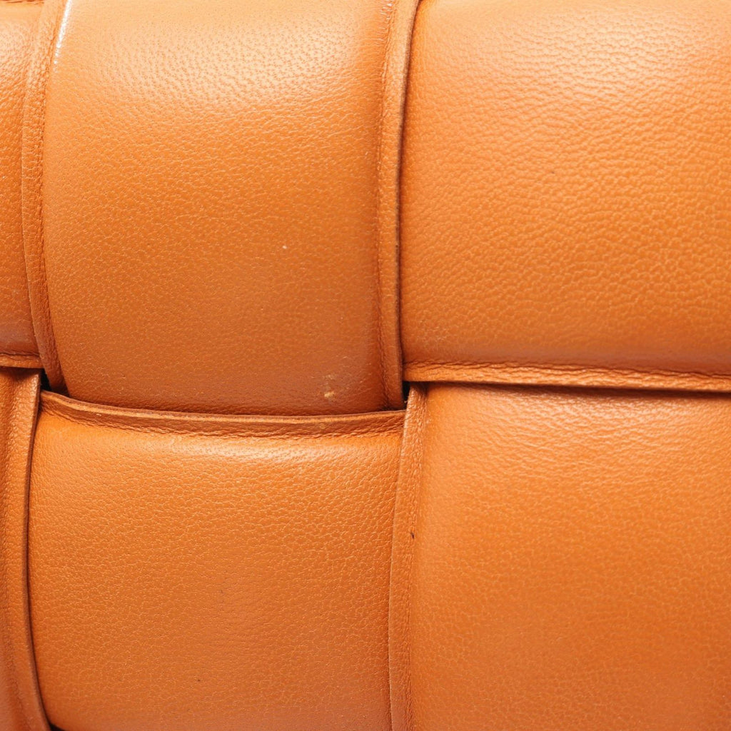 Bottega Veneta Shoulder Bag Padette Cassette Intrecciato Orange Leather Padet — view 7
