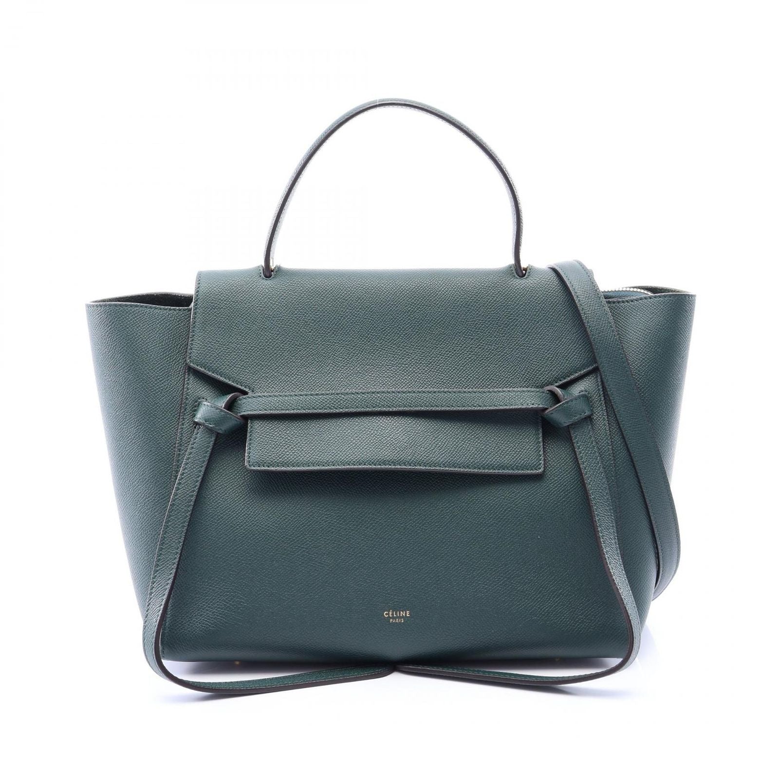 Celine Belt Bag Mini 2-Way Dark Green Leather