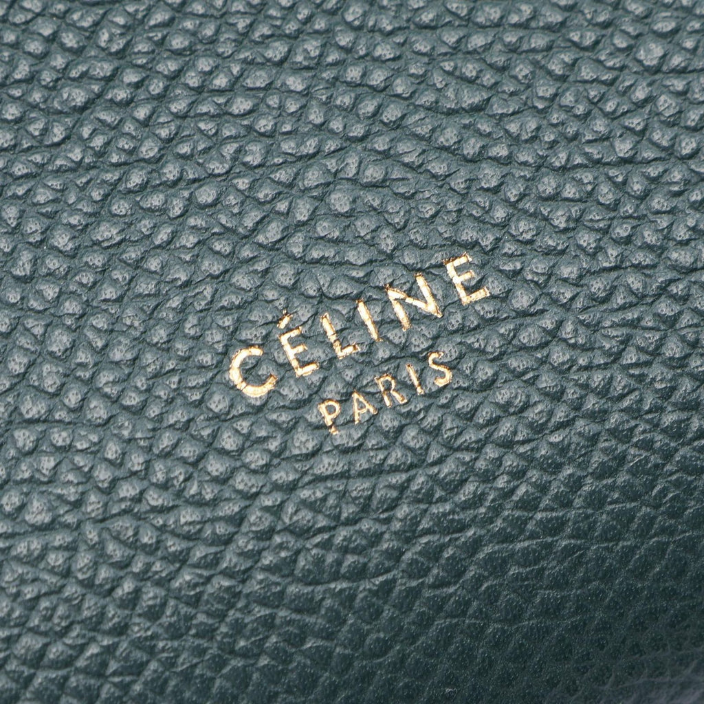 Celine Belt Bag Mini 2-Way Dark Green Leather — view 4
