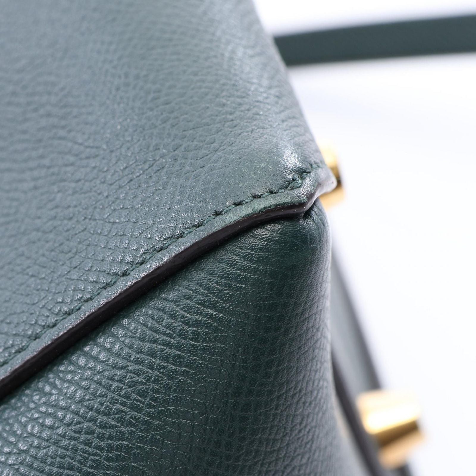 Celine Belt Bag Mini 2-Way Dark Green Leather — view 8