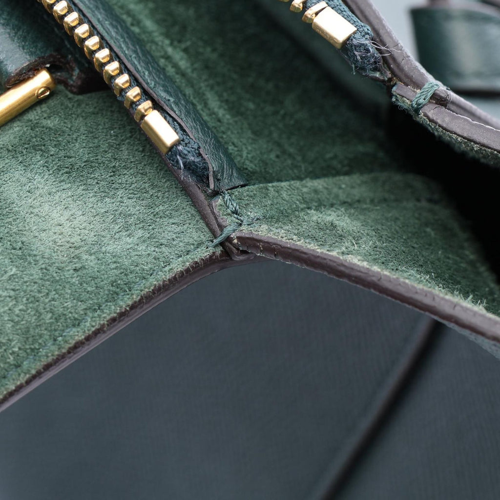 Celine Belt Bag Mini 2-Way Dark Green Leather — view 5