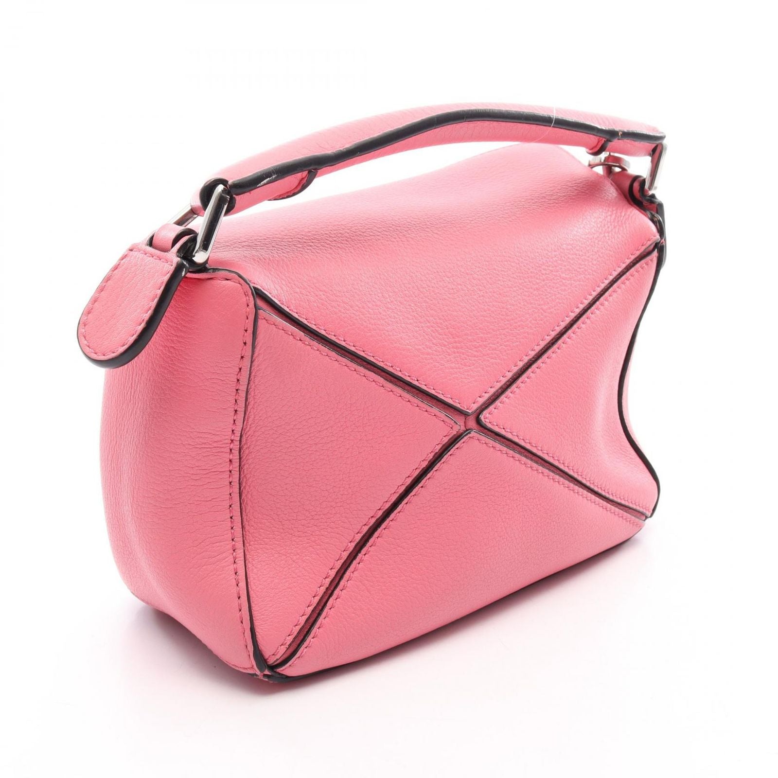 Loewe Handbag Puzzle Bag Mini 2-Way Pink Leather — view 2