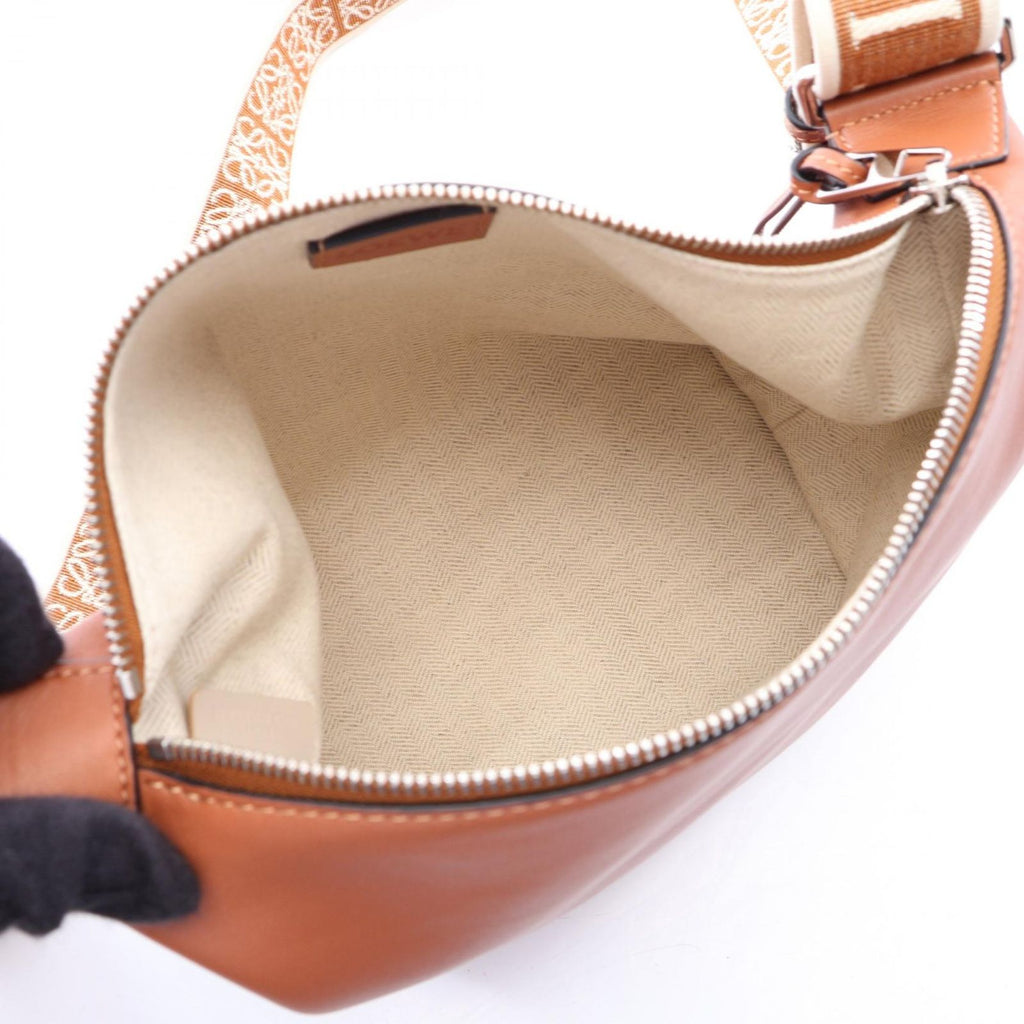 Loewe Shoulder Bag Cubby Small Brown Ivory Leather Cross — view 3