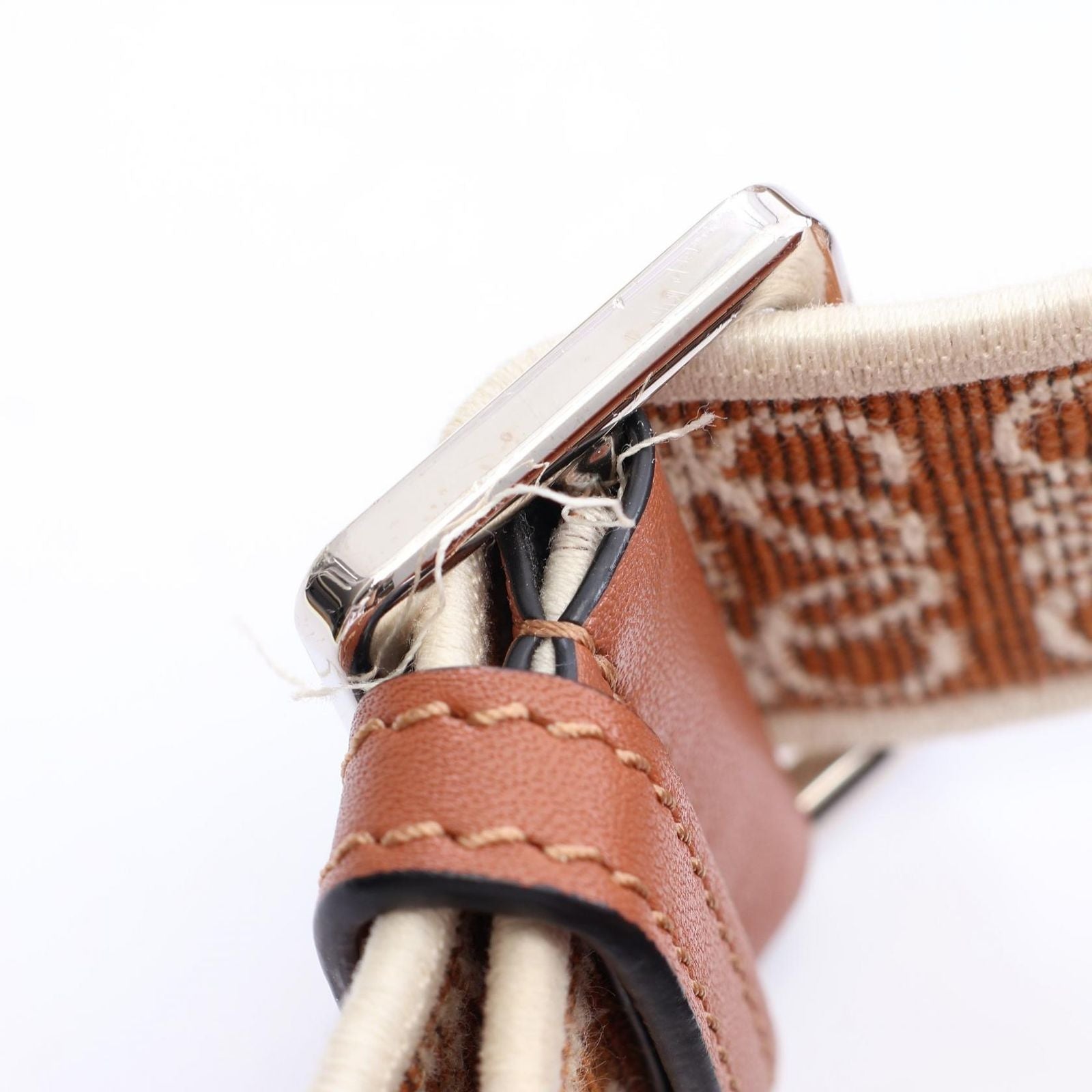 Loewe Shoulder Bag Cubby Small Brown Ivory Leather Cross — view 6