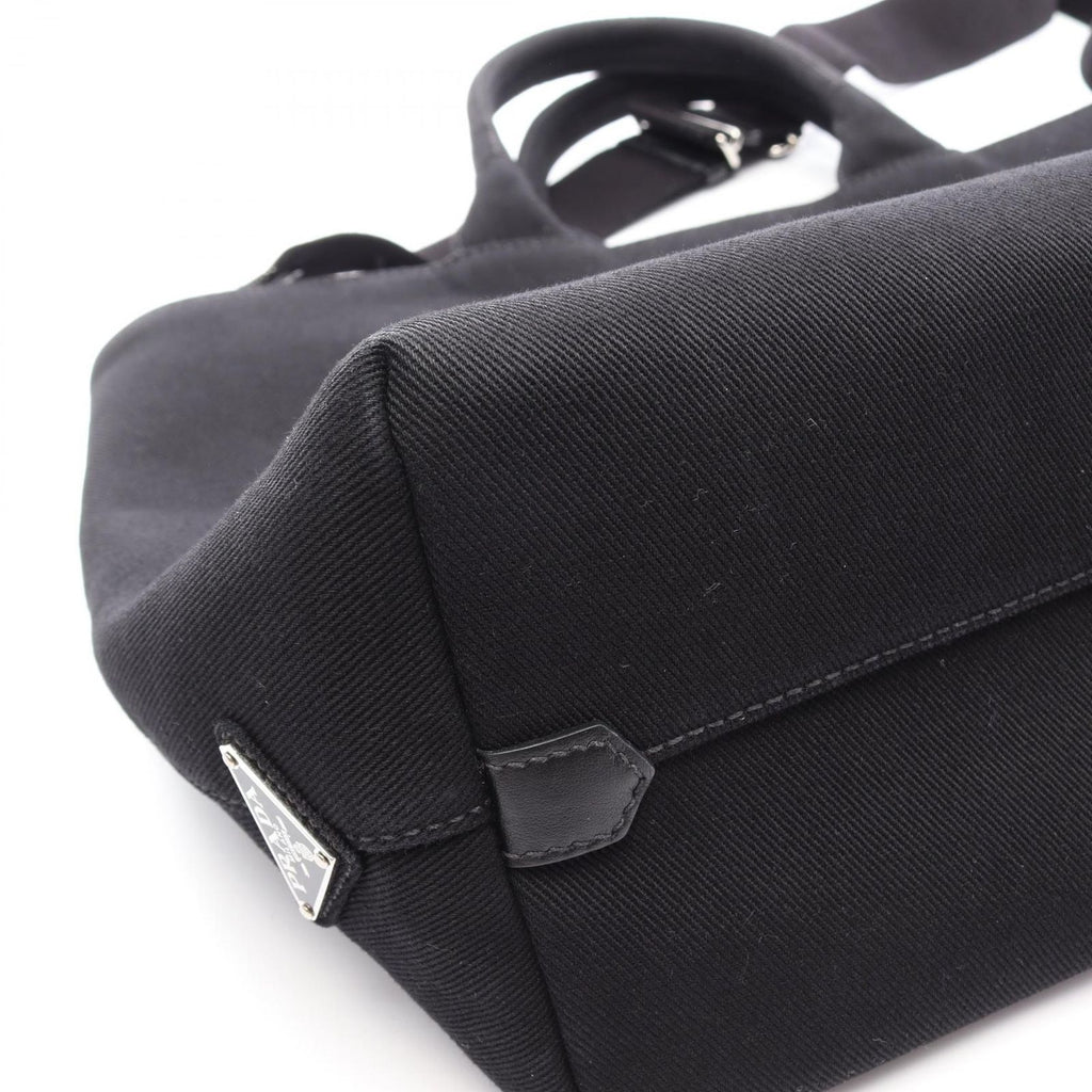 Prada Tote Bag Canapa Drill Black Canvas 2-Way Medium — view 8