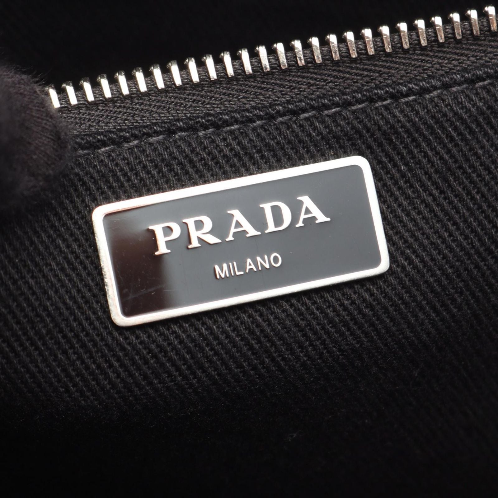 Prada Tote Bag Canapa Drill Black Canvas 2-Way Medium — view 4