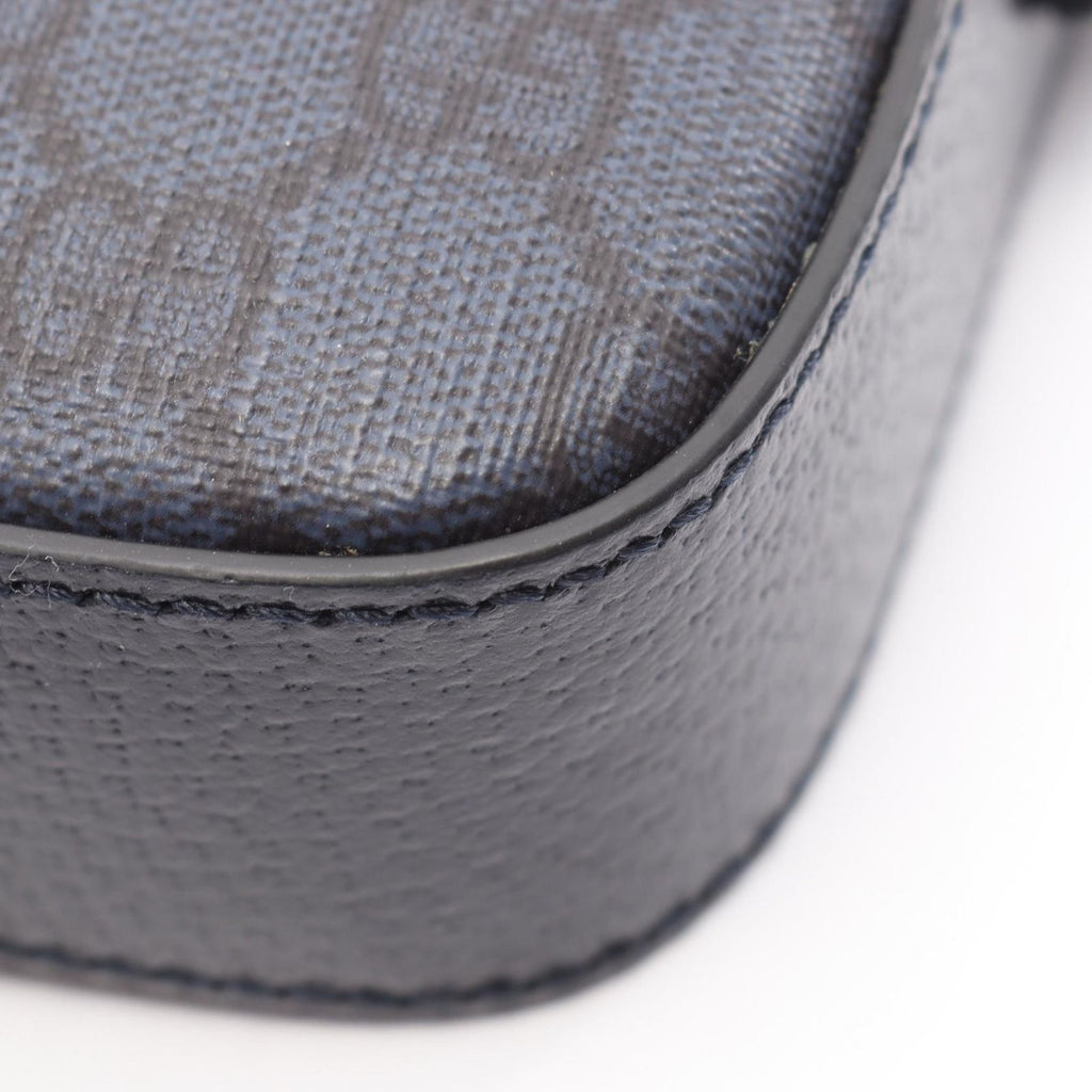 Gucci Shoulder Bag GG Supreme Navy Black Leather Ophidia Small Cross — view 6