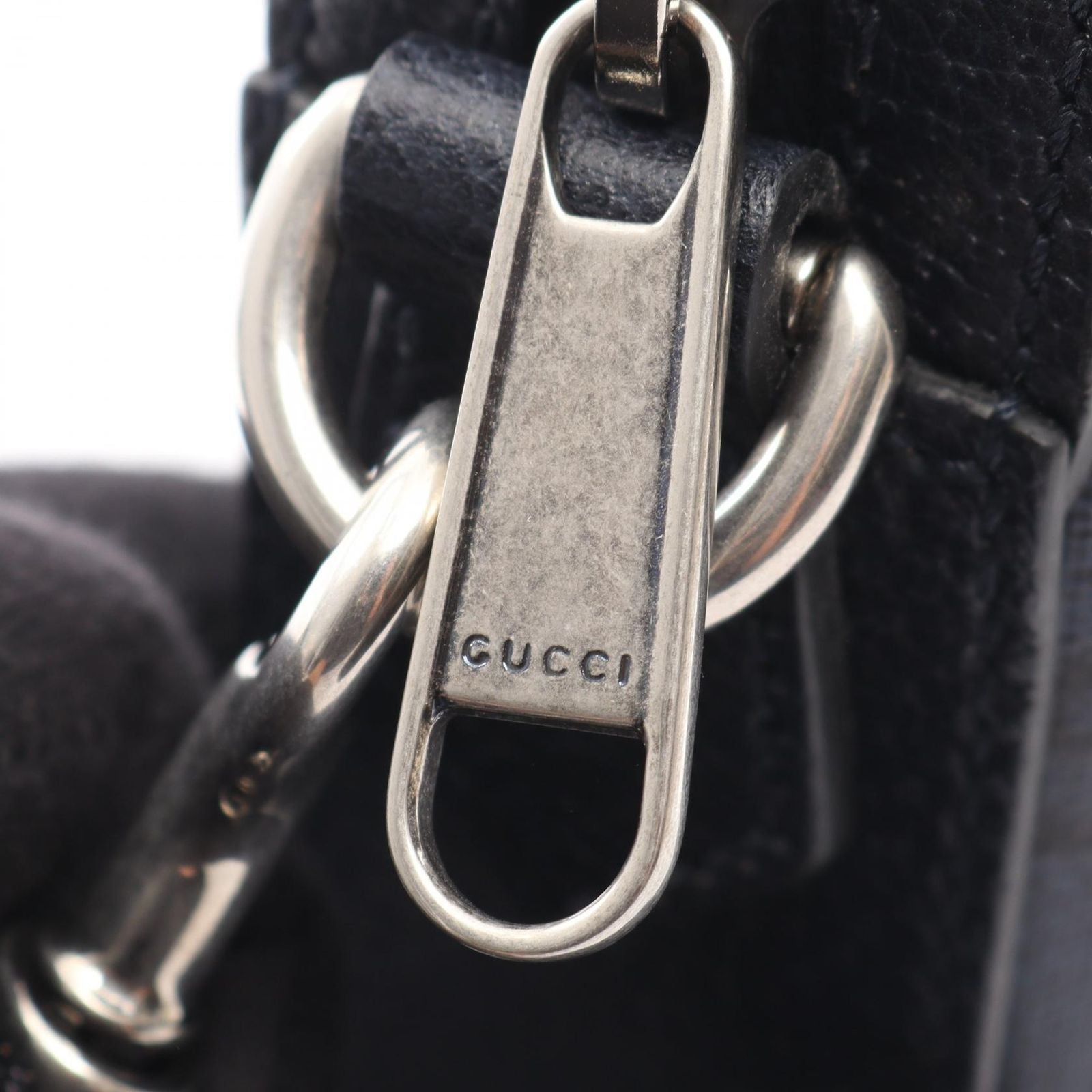 Gucci Shoulder Bag GG Supreme Navy Black Leather Ophidia Small Cross — view 8