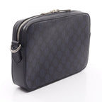 Gucci Shoulder Bag GG Supreme Navy Black Leather Ophidia Small Cross — view 2