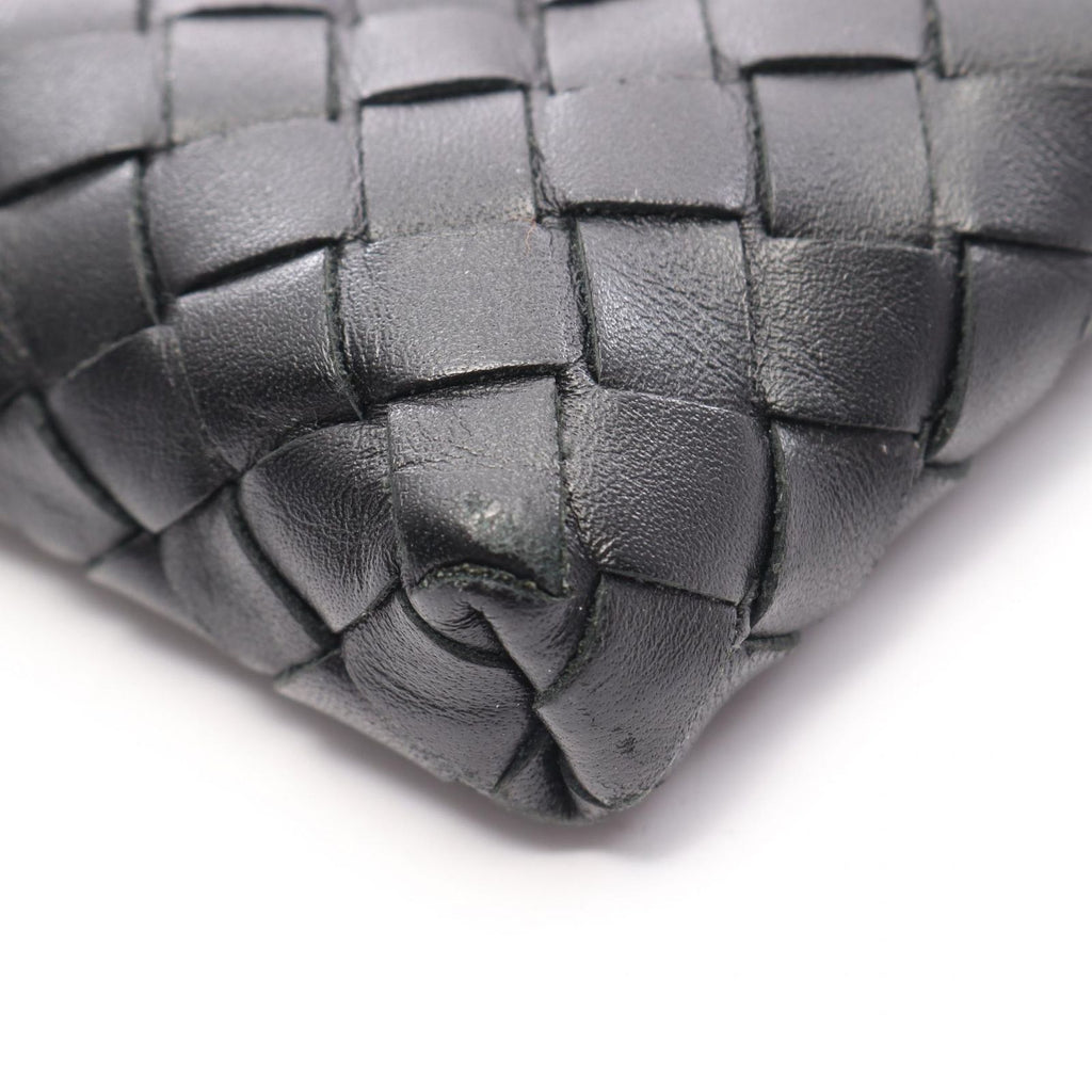 Bottega Veneta Shoulder Bag Intrecciato Black Leather — view 8