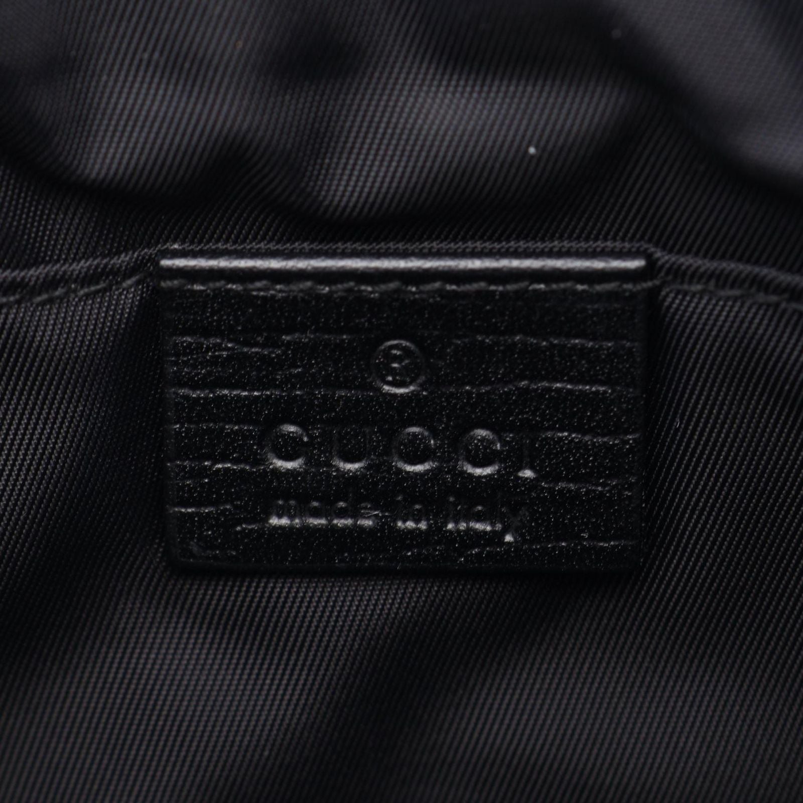 Gucci Waist Bag GG Supreme Black Gray Leather — view 4