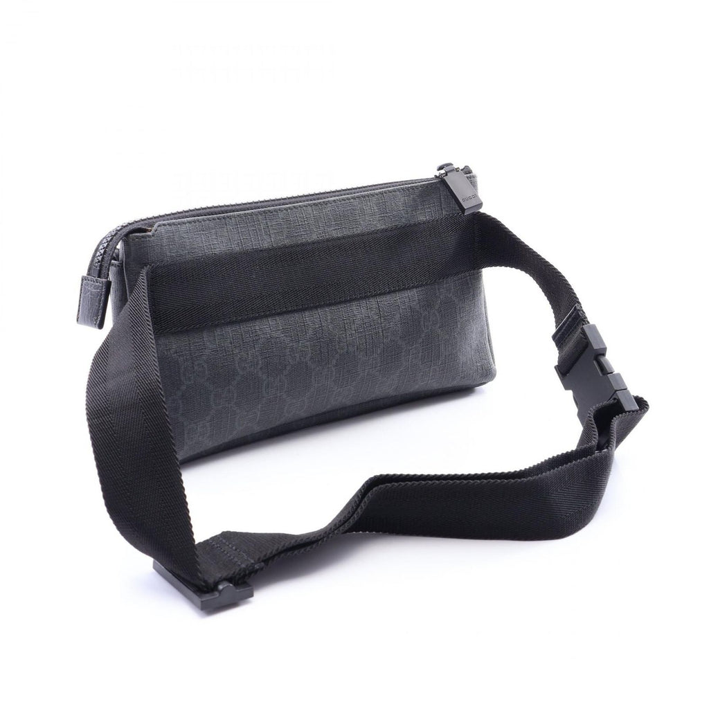 Gucci Waist Bag GG Supreme Black Gray Leather — view 2