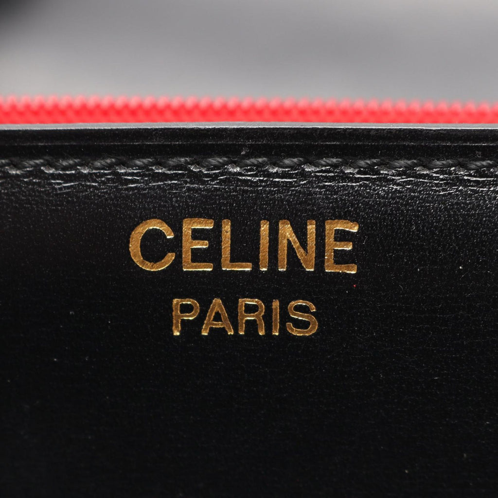 Celine Shoulder Bag Black Leather Gancini — view 4