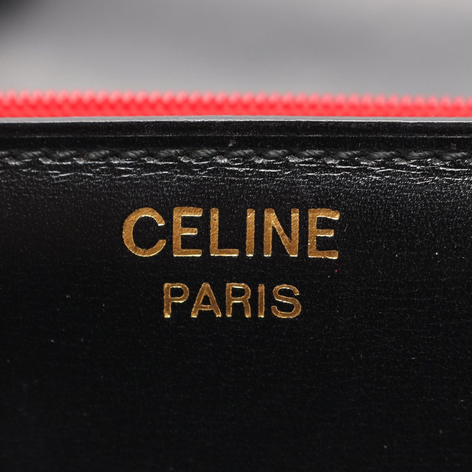 Celine Shoulder Bag Black Leather Gancini — view 4