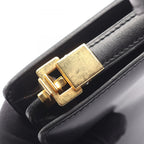 Celine Shoulder Bag Black Leather Gancini — view 8