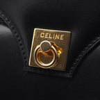 Celine Shoulder Bag Black Leather Gancini — view 7