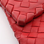 Bottega Veneta Shoulder Bag Small Limpia Red Leather Intrecciato — view 7