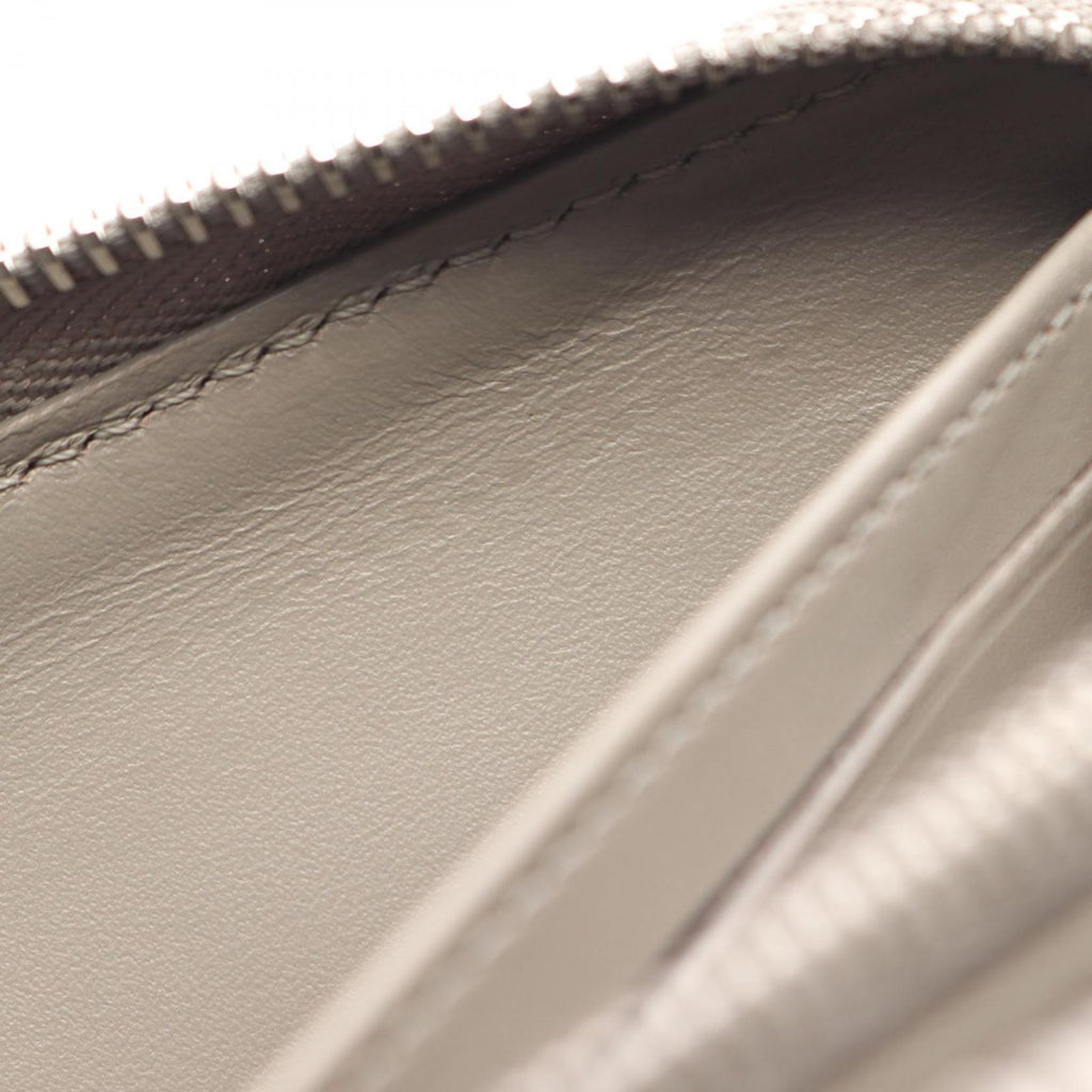 Louis Vuitton Round Wallet Zippy Metallic Gray Leather — view 5