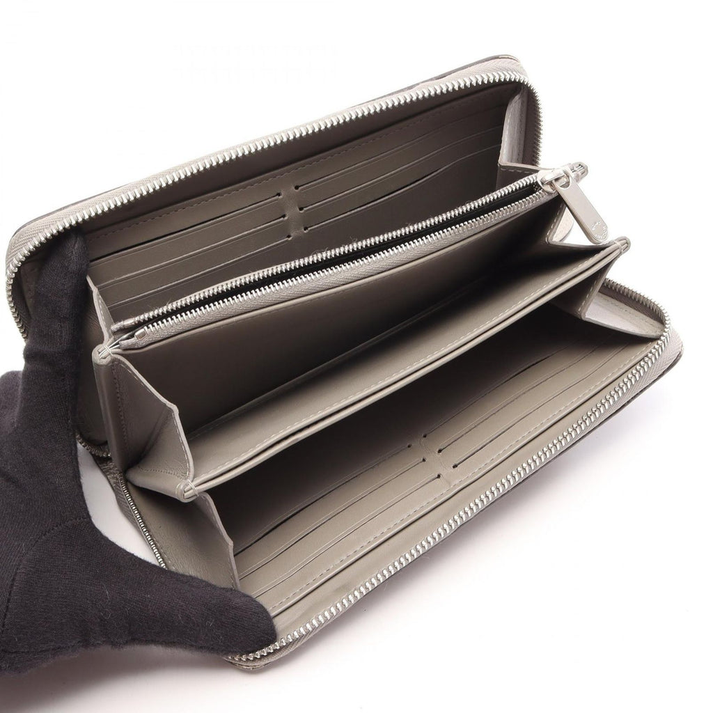 Louis Vuitton Round Wallet Zippy Metallic Gray Leather — view 3