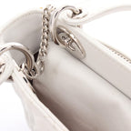 Dior Handbag Lady Dior Mini Cannage 2-Way White Leather Tote — view 6
