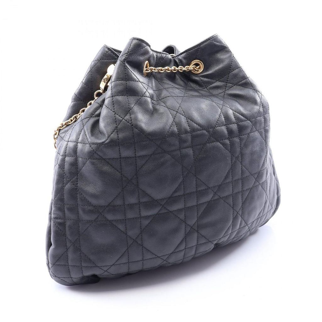 Dior Shoulder Bag Ami Cannage Black Leather Ami Medium — view 2