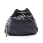 Dior Shoulder Bag Ami Cannage Black Leather Ami Medium