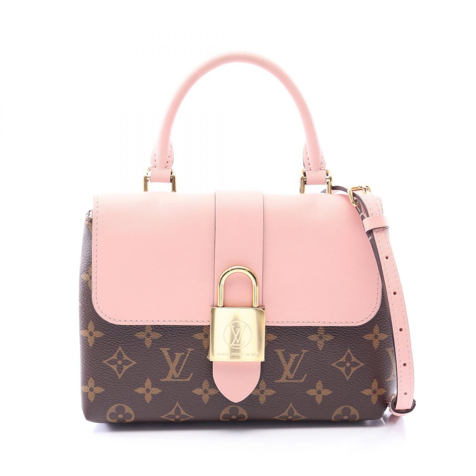 Louis Vuitton Handbag Locky BB 2-Way Rose Poudre Leather